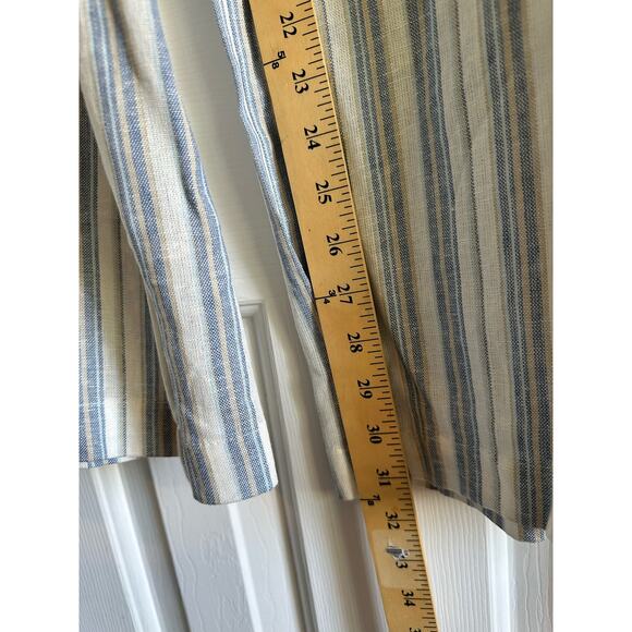 Love Tree Linen Blend Wide Leg Striped Pants NWOT Size Large - Picture 11 of 11